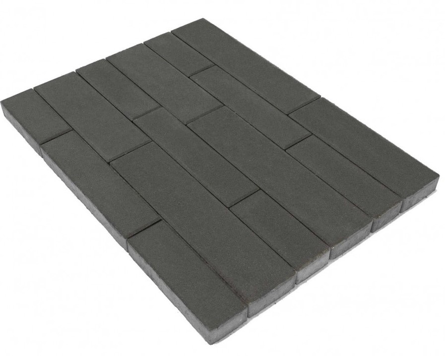 Тротуарная плитка Домино, Серый, 60 мм